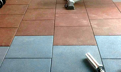 gym rubber tiles flooring