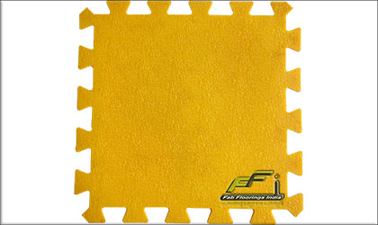 virgin pvc yellow interlocking tile