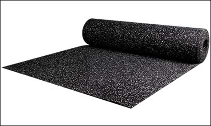 white rubber roll mat